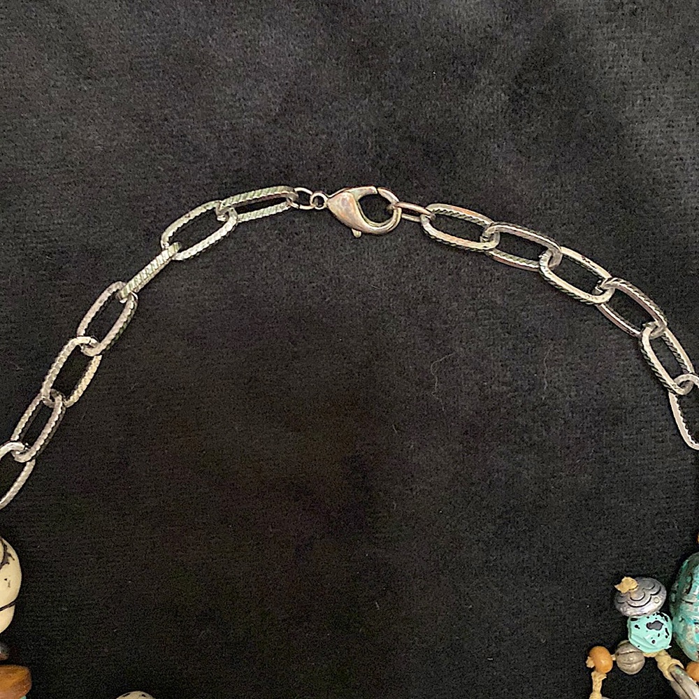 Boho Beaded + Turquoise Statement Necklace - image 7